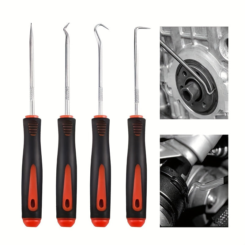 11pcs Precision Pick &amp; Hook Set With Scraper For Remove Automotive Electronics Maintenance Hoses Gasket Hand Pick Up Tools