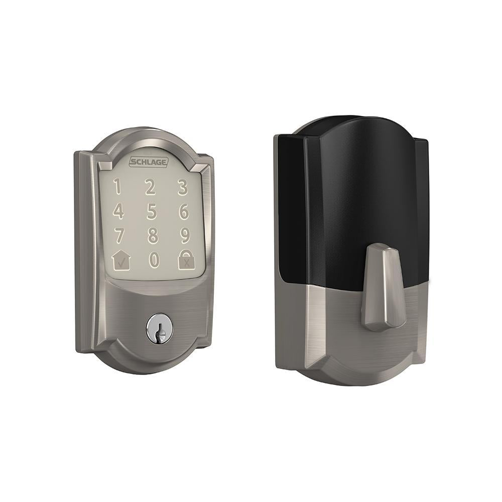Camelot Encode Smart Wifi Door Lock with Alarm in Satin Nickel