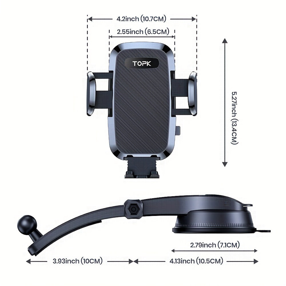 Car Phone Holder Mount , Upgraded HandsStand, Phone Holder For Car Dashboard, Compatible With  Samsung Android