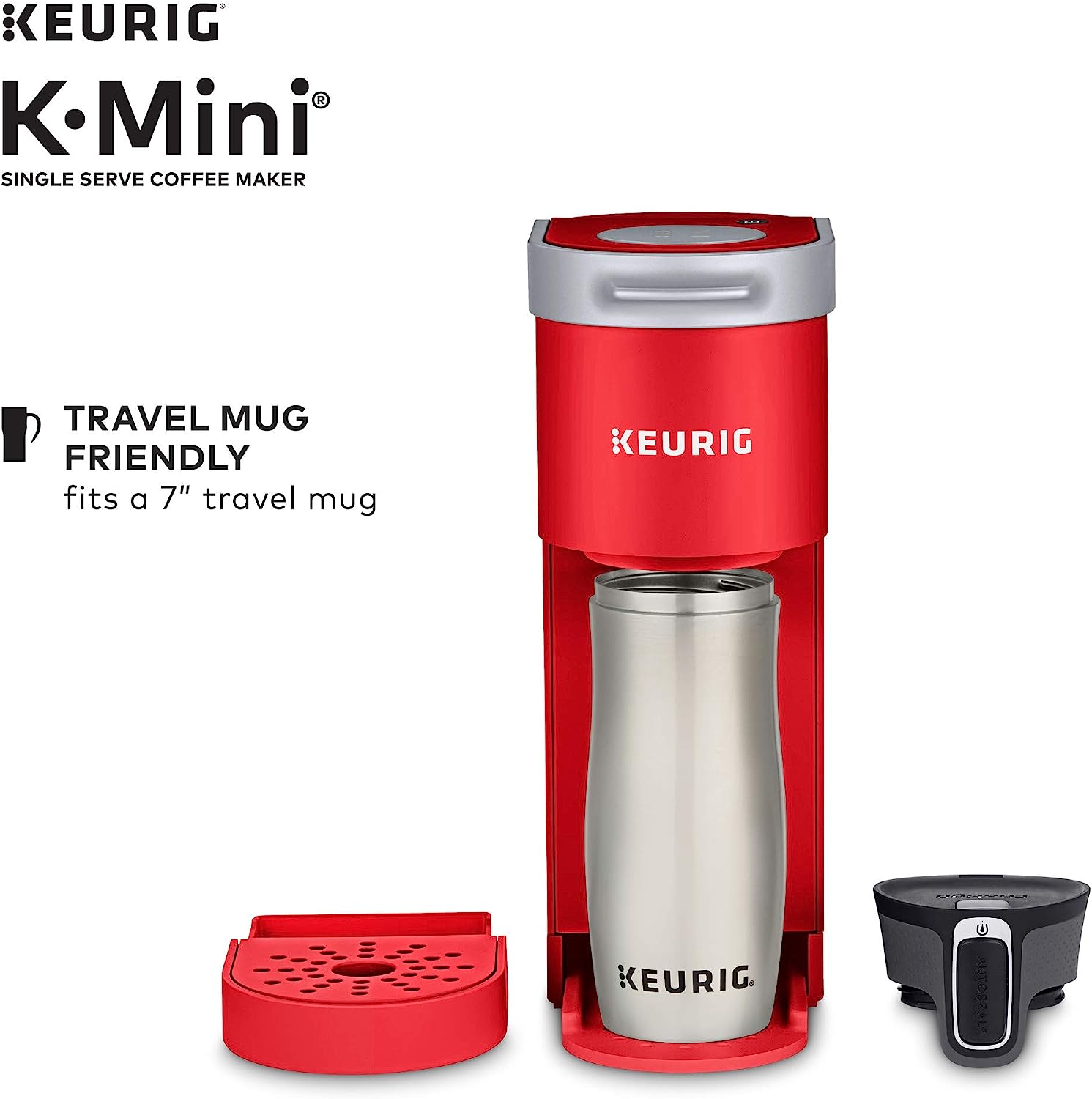 Keurig K-Mini Single Serve K-Cup Pod Coffee Maker, Poppy Red