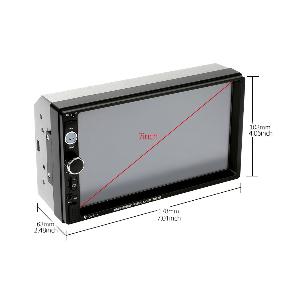 2 Din 7 Inch Car Stereo Touch Screen Multimedia MP5 Radio