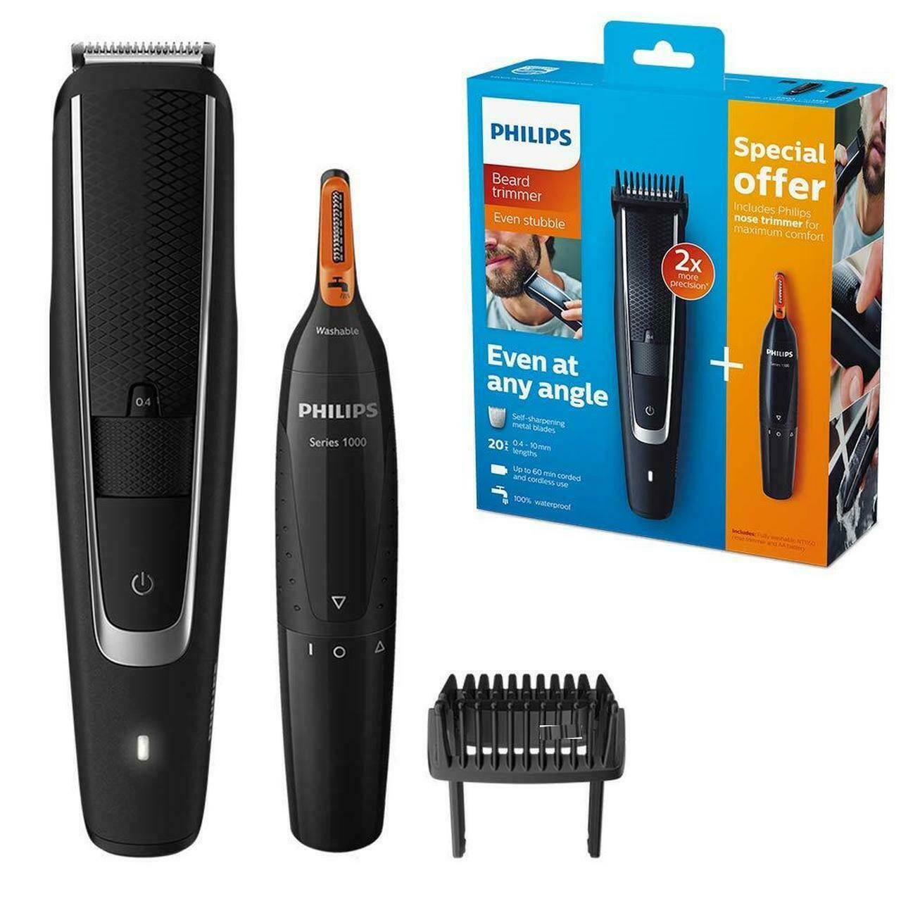 Philips Series 5000 Beard & Stubble Trimmer Nose Ear & Eyebrow Shaver BT5503/83