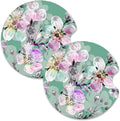 Nipichsha Car Cup Holder Coasters, Car Coasters for Cup Holders, 2 Pack Anti Slip Insert Coasters, Rubber Car Cup Mat with A Finger Notch, Cute Car Interior Accessories for Women Men(Plum Flower)