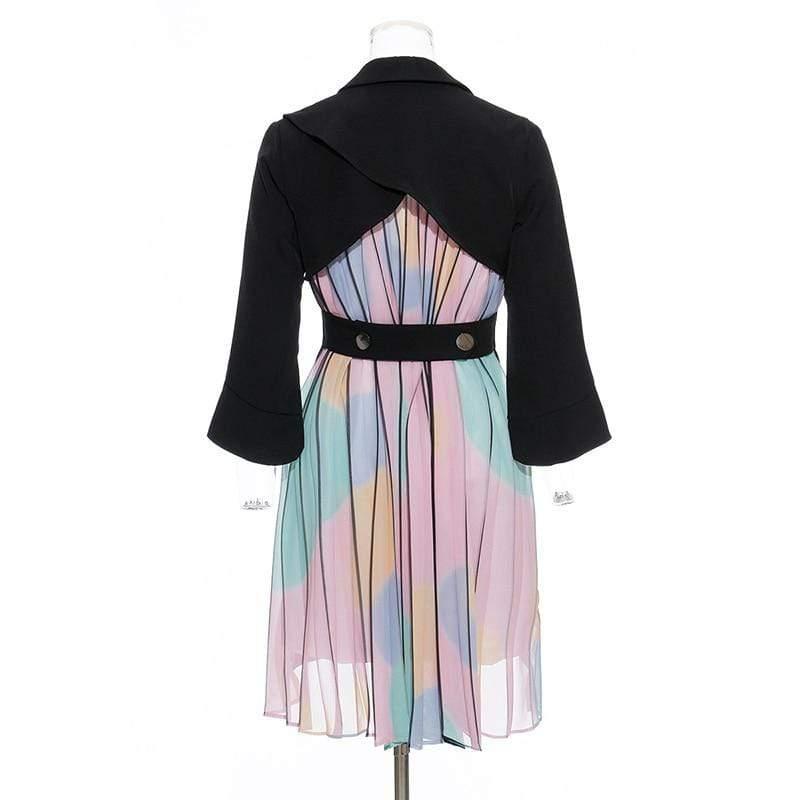 colorful double breasted coat