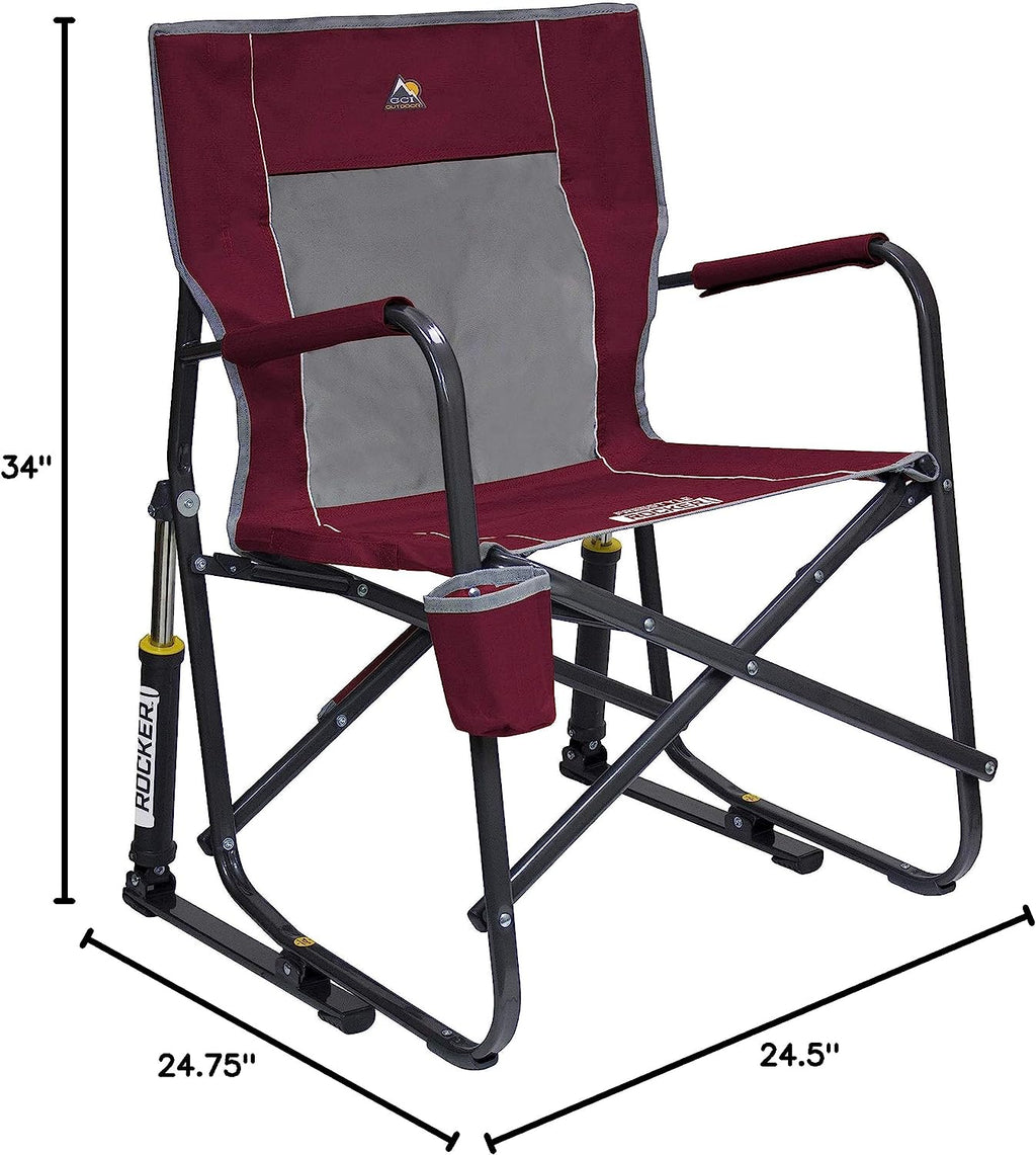 GCI Outdoor Freestyle Rocker Portable Rocking Chair &amp; Outdoor Camping Chair, Cinnamon