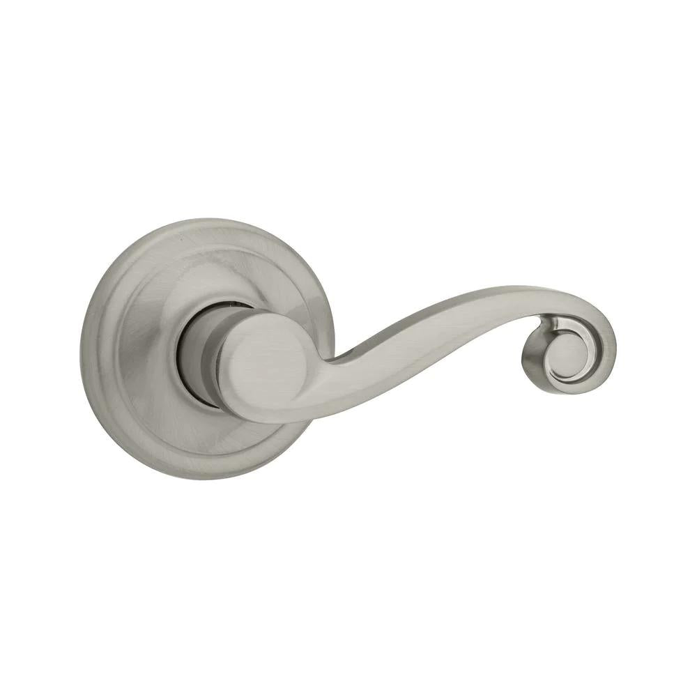 Lido Satin Nickel PassaHall/Closet Door Lever Featuring Microban Antimicrobial Technology