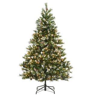National Tree Company 6.5 ft. Glittery Pine Tree with Clear Lights