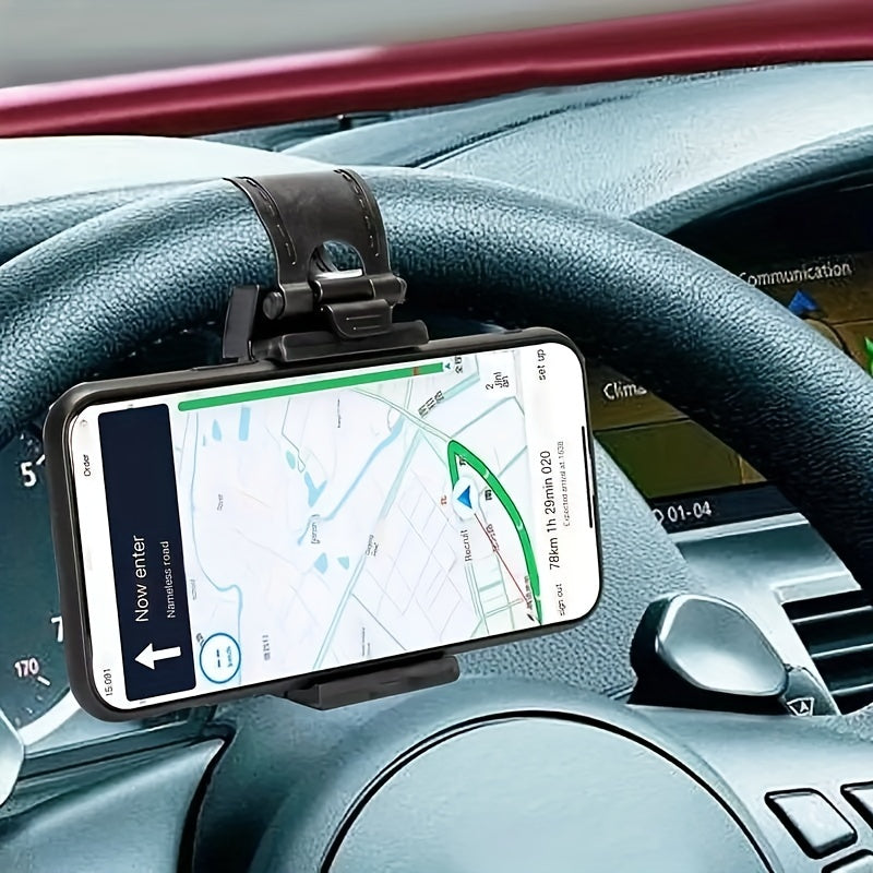 Upgrade Your Driving Experience With A Universal Car Steering Wheel Phone Holder!
