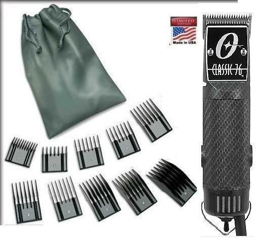 Oster Classic 76 Diamond Plate Limited Edition Hair Clipper 10 PC Combs