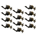 Stratford Oil Rubbed Bronze PassaHall/Closet Door Lever with Universal 6-Way Latch (12-Pack)