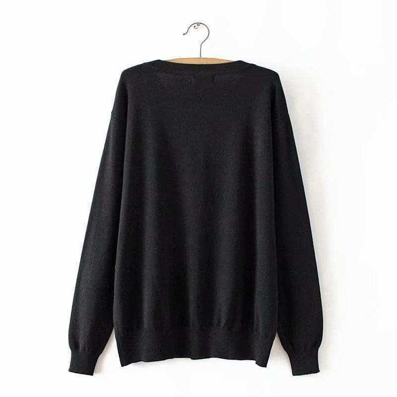 knitted floral sweater