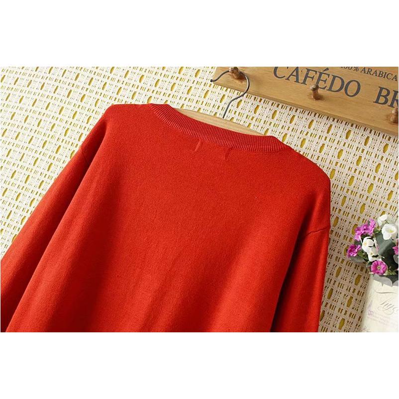 knitted floral sweater