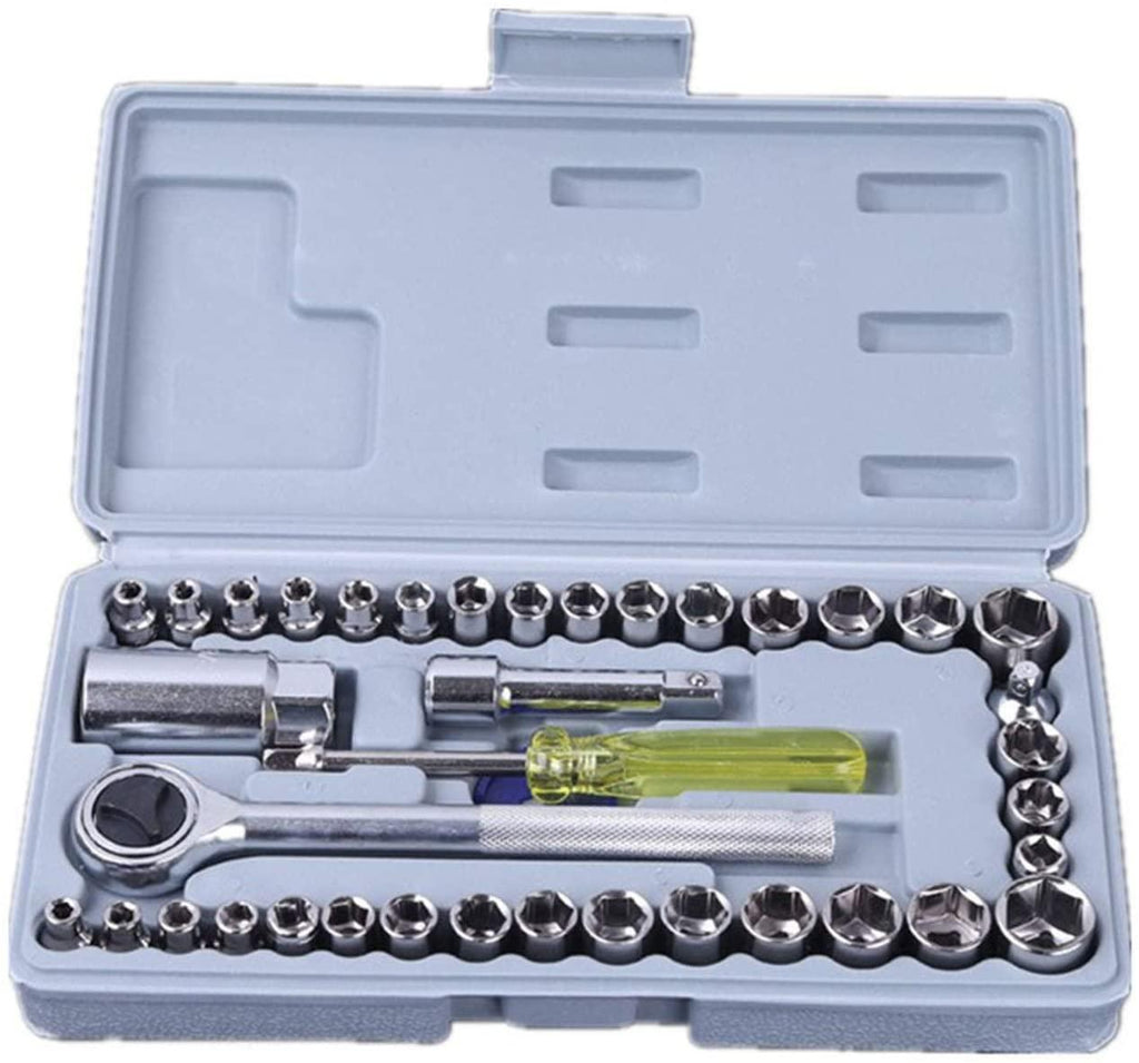 Peixiang Sturdy Tool Household Auto Repair Kit 40 Piece Sleeve Tool Manual Multi-Function Socket Wrench Safety