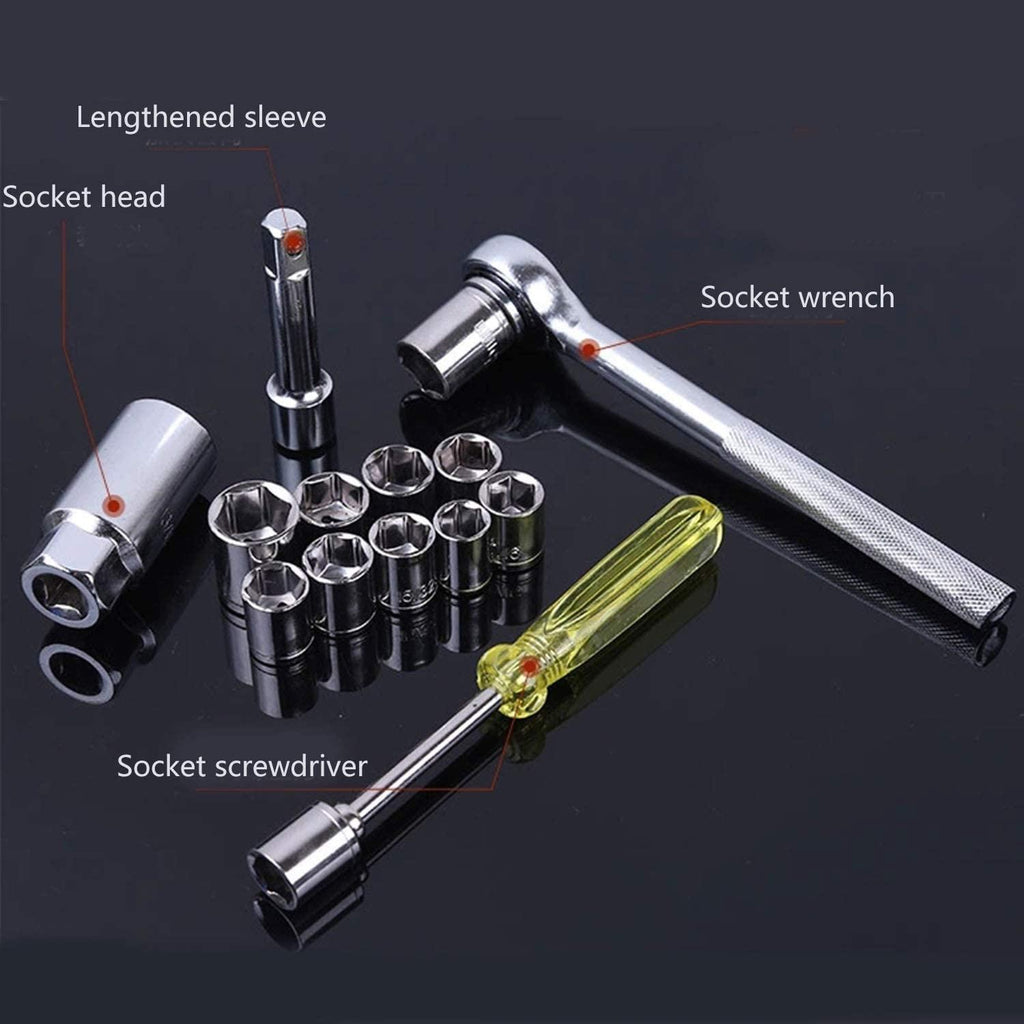 Peixiang Sturdy Tool Household Auto Repair Kit 40 Piece Sleeve Tool Manual Multi-Function Socket Wrench Safety