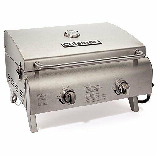 Table Top Grill 2 Burner 20K BTU Propane Outdoor CooCamping Grate