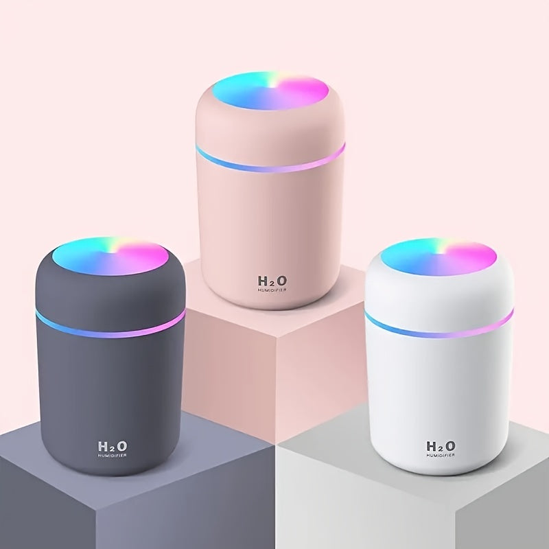 Portable Humidifiers 10.14oz,USB Desktop Humidifier, Cool Mist Quiet Aroma Diffuser, For Car, Office, Bedroom, Auto Shut Off, 2 Mist Modes Christmas Gift
