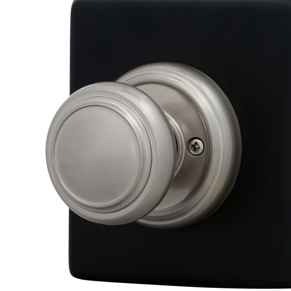 PrestiAlcott Satin Nickel Hall/Closet Door Knob (4-Pack)