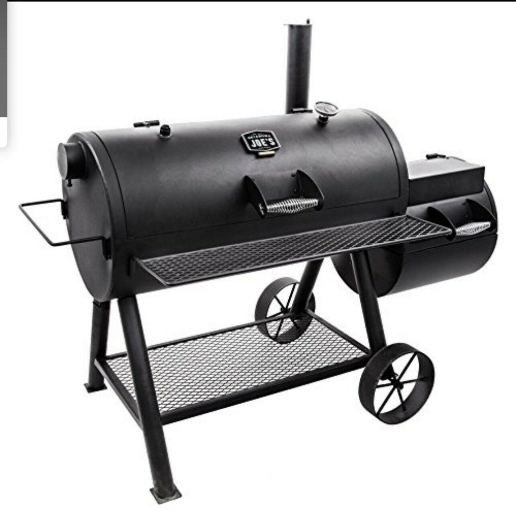 Charcoal Smoker and Grill Highland Reverse Flow Barrel in Black