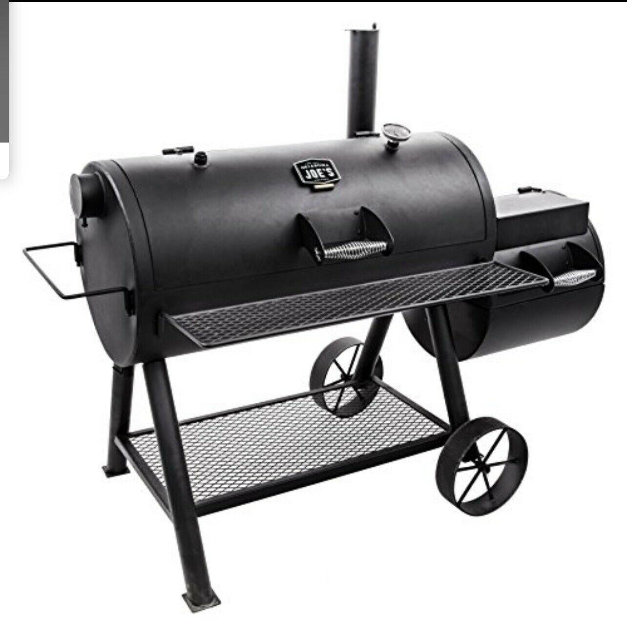 Charcoal Smoker and Grill Highland Reverse Flow Barrel in Black