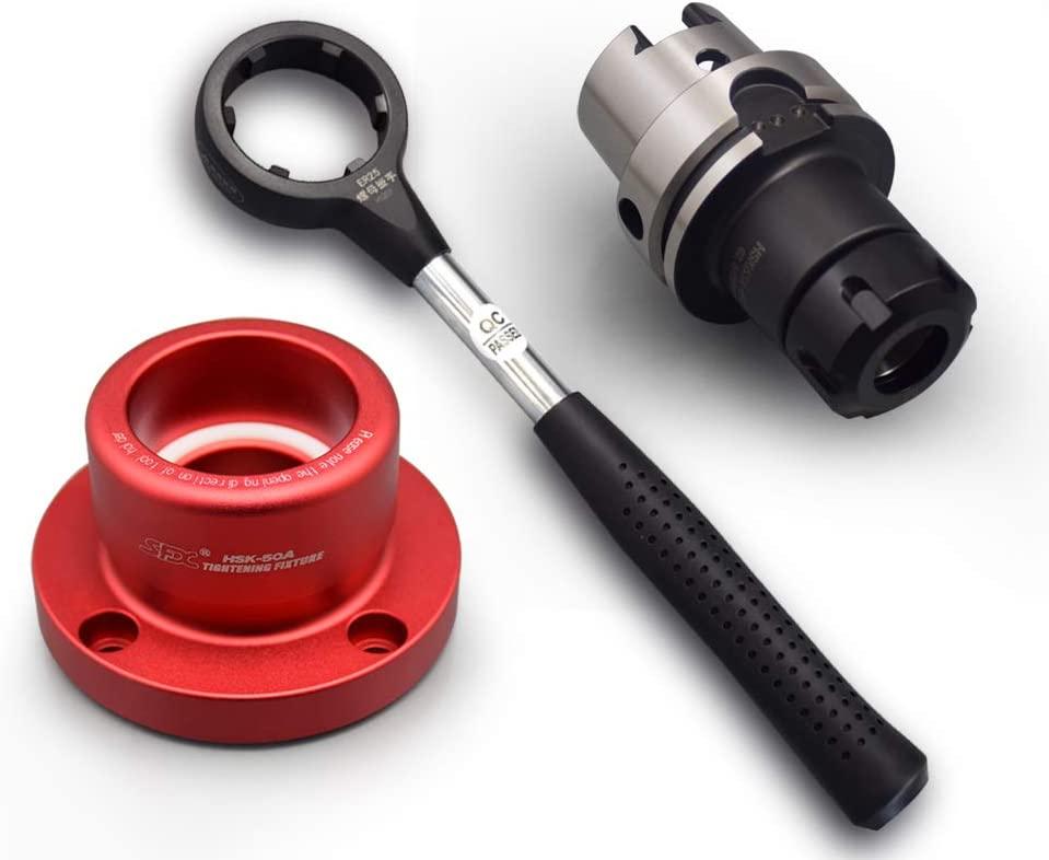 HSK63A-ER32-80 Tool Holder+ER32 Wrench+Tightening Fixture