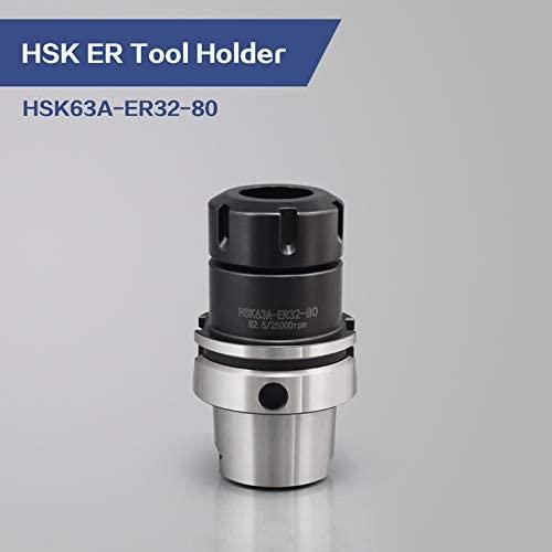 HSK63A-ER32-80 Tool Holder+ER32 Wrench+Tightening Fixture