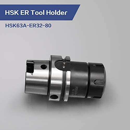HSK63A-ER32-80 Tool Holder+ER32 Wrench+Tightening Fixture