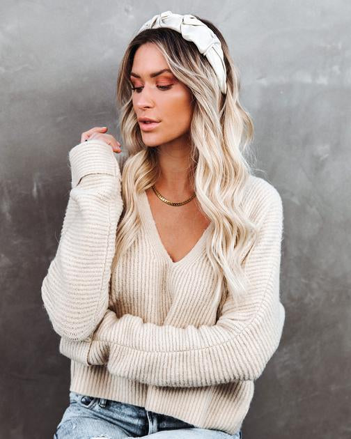 Scarlett Ruched Headband - Blanc