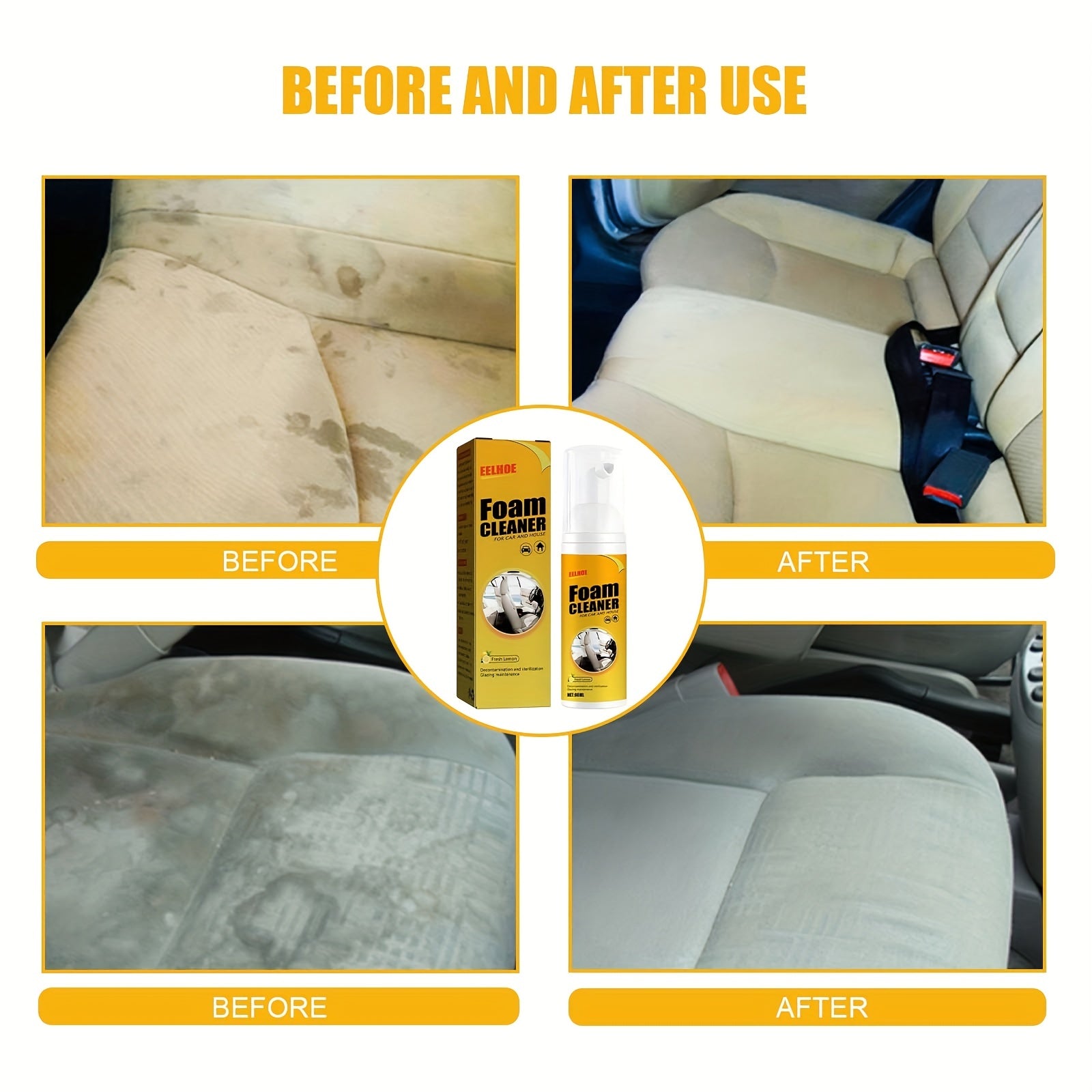5.07oz Car Multi-purpose Foam Cleaner Powerful Stain Remover Headliner Seat Car Upholstery Cleaner