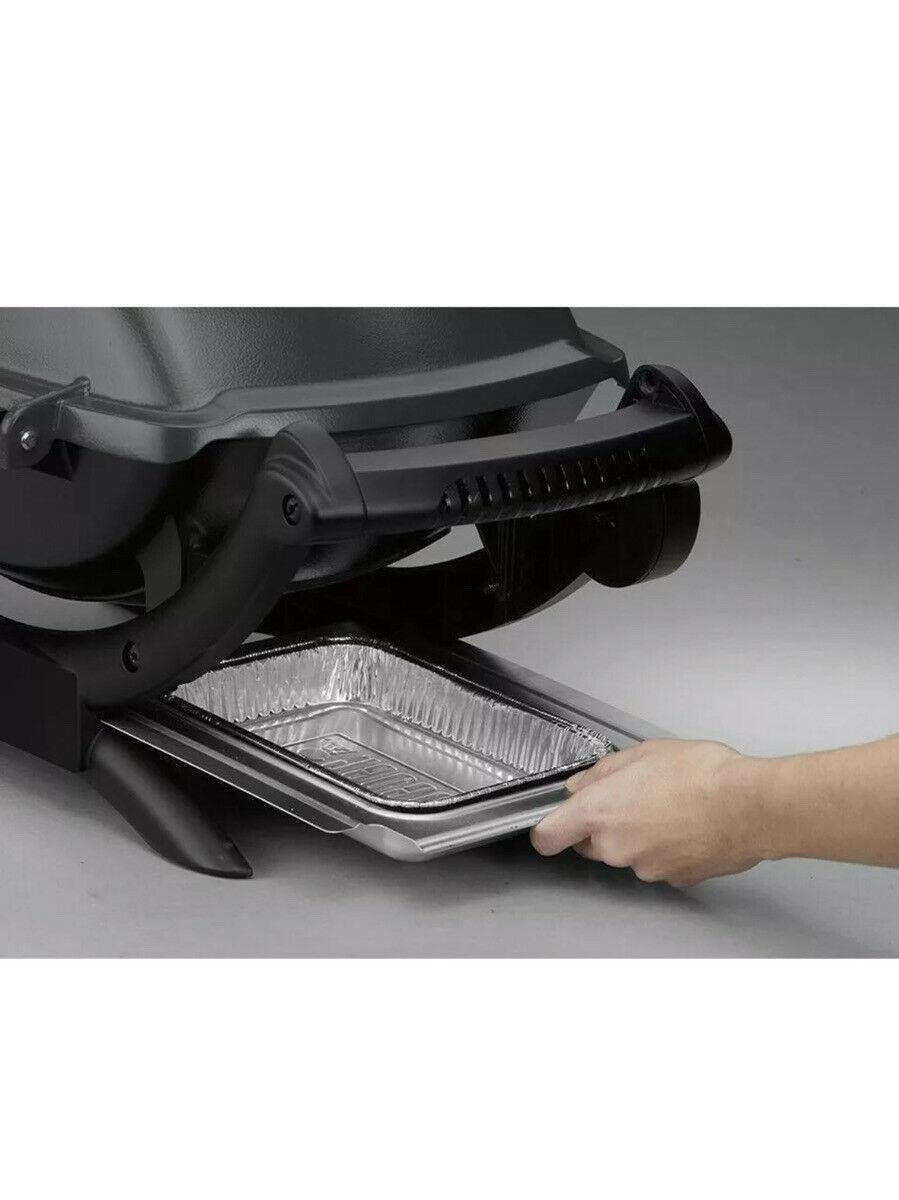 Portable Electric Grill Q 2400 Table Top 1-Burner Removable Catch Pan