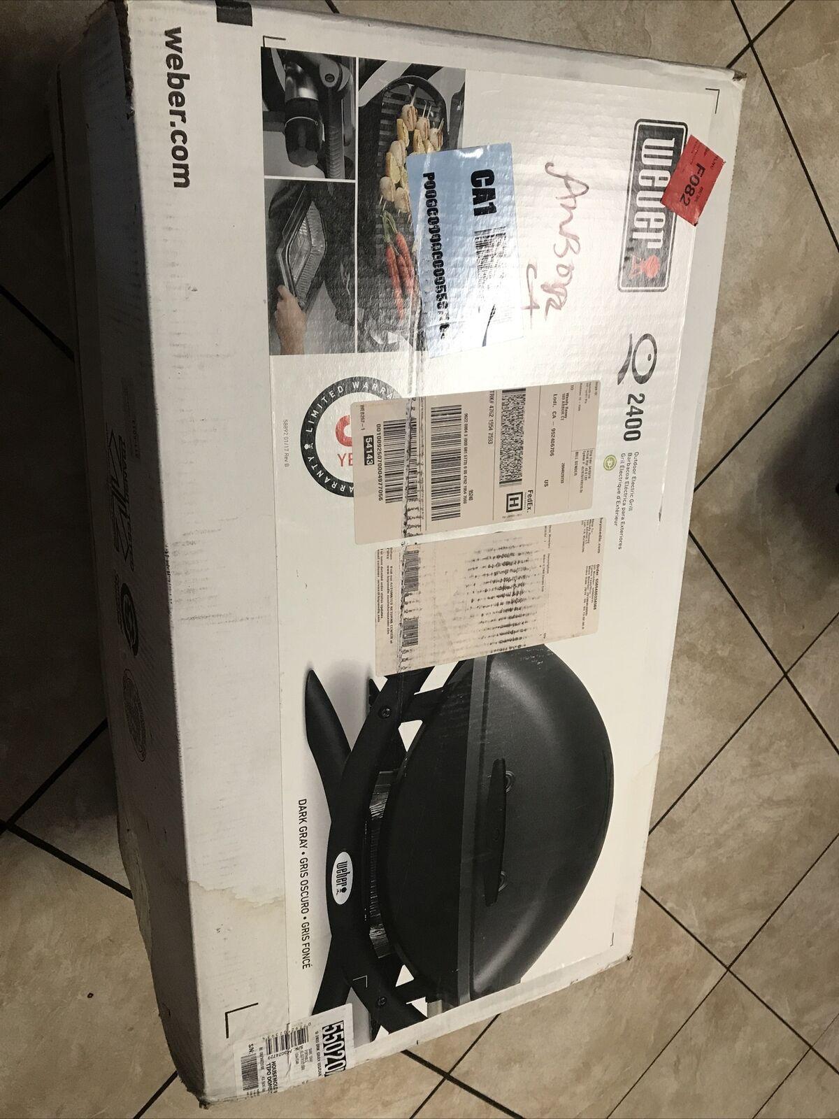 Portable Electric Grill Q 2400 Table Top 1-Burner Removable Catch Pan