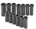 SK 833 13 Piece 3/8-Inch Drive Standard and Metric Deep Turbosocket Fastener Removal Set