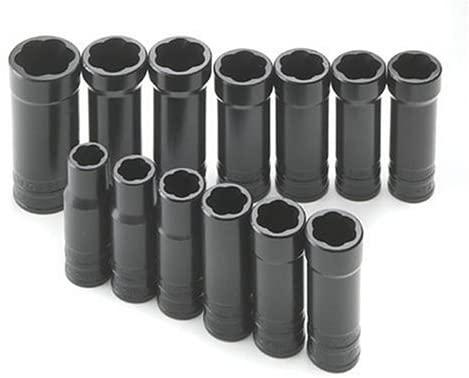SK 833 13 Piece 3/8-Inch Drive Standard and Metric Deep Turbosocket Fastener Removal Set