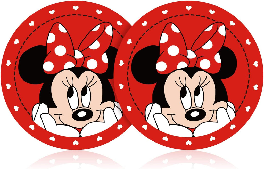 Car Cup Holder Coaster 2PCS Cute Car Coasters for Minnie Mouse 2.75" Car Interior Cup Holder Insert Coaster Funny Car Decoration Women Gifts from FLYEEGO