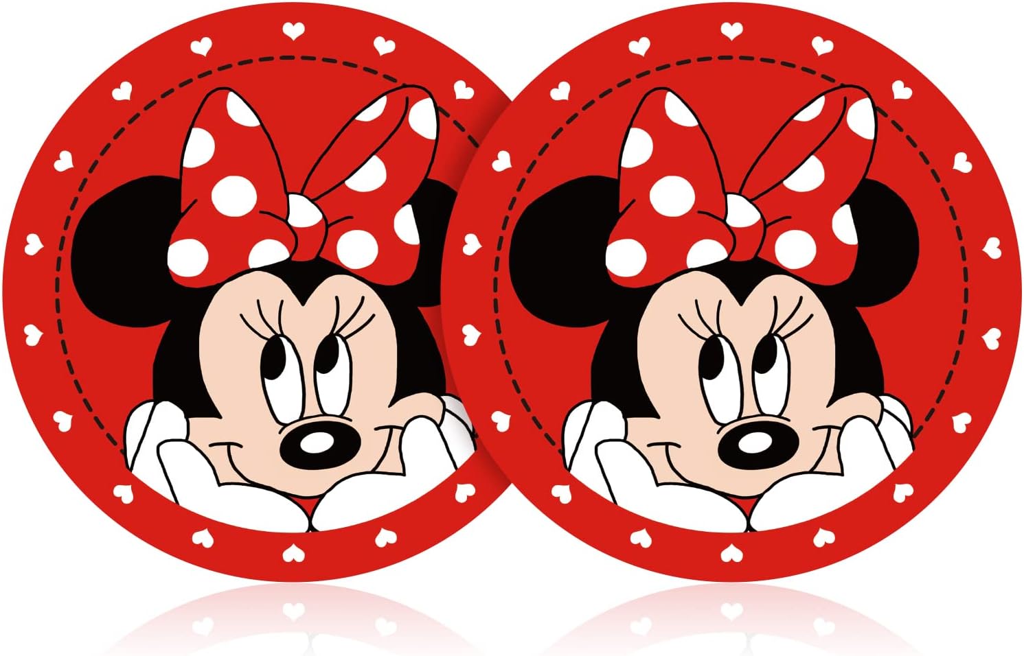 Car Cup Holder Coaster 2PCS Cute Car Coasters for Minnie Mouse 2.75" Car Interior Cup Holder Insert Coaster Funny Car Decoration Women Gifts from FLYEEGO