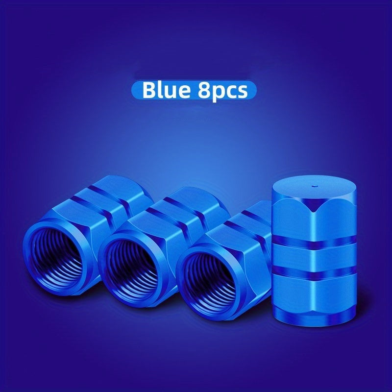 4/8pcs Aluminum Alloy Tire Valve Caps - Dustproof &amp; USA AIR Compatible - For Cars, Motorcycles &amp; Trucks