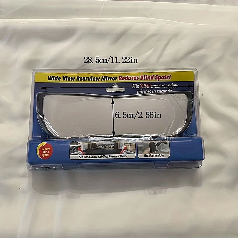 1pc Car Wide Angle Rearview Mirror Curved Interior LarField Of View Inside Mirror Blind Area Auxiliary Mirror