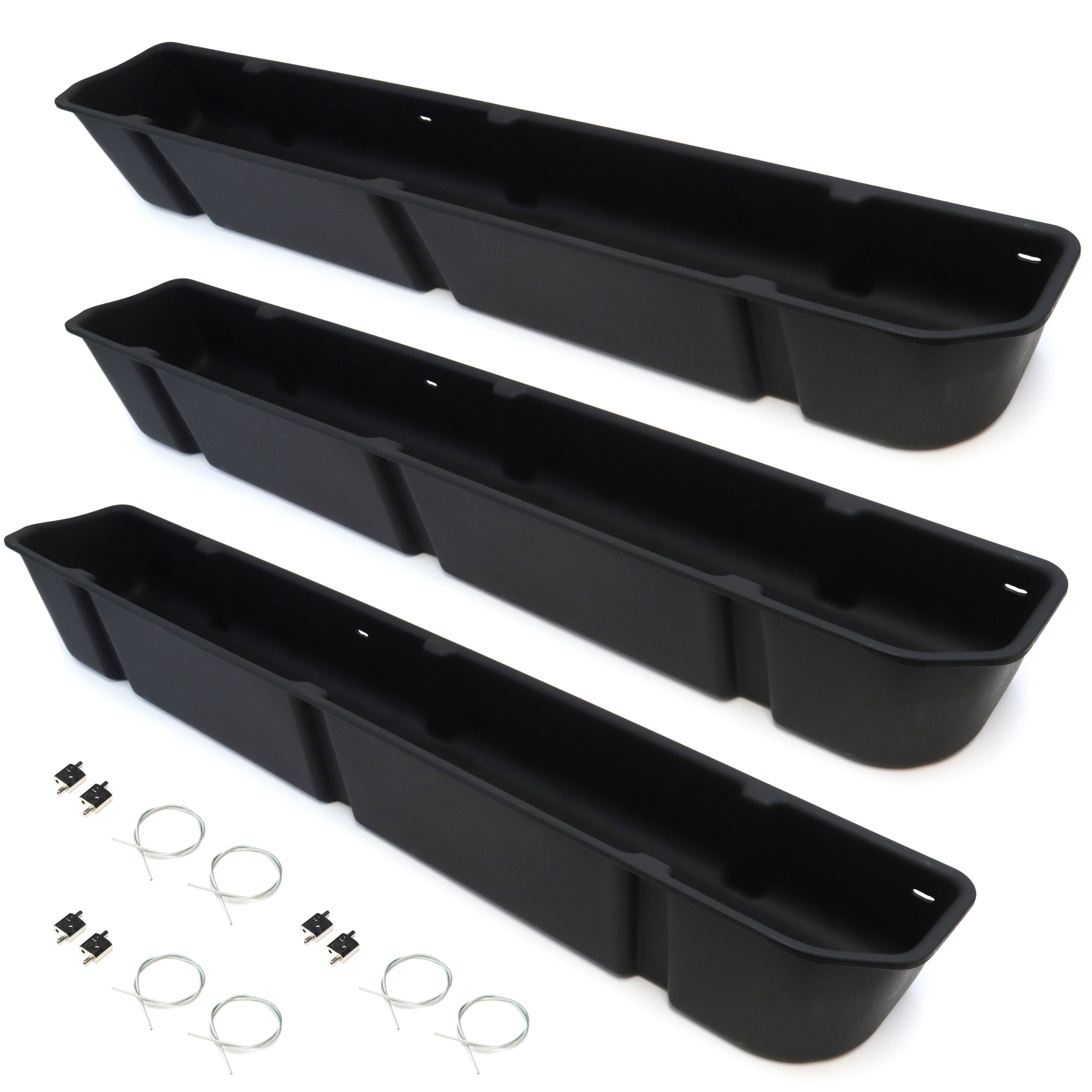 Red Hound Auto 3 Under Seat StoraBox Compatible with Ford F-150 Super Cab (2015-2019), F-250 F-350 F-450 F-550 Super Duty SuperDuty (2017-2019) SuperCab Only Underseat System Set of 3
