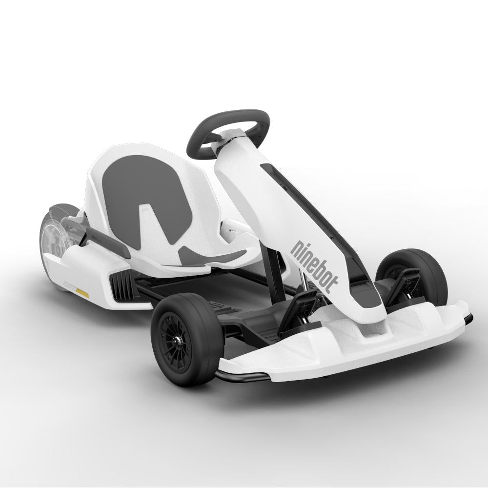 Ninebot GoKart Kit Fitting for Segway miniPRO Transporter (  Self Balancing Scooter Excluded ), Big Racing Ride on Car Toy  for Kids and s White