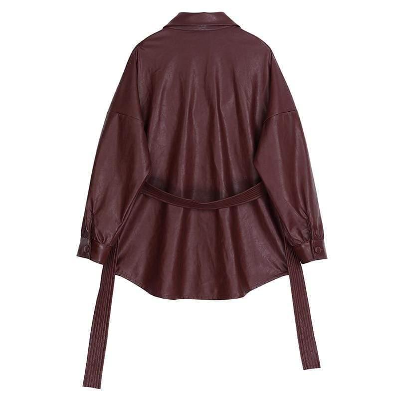 lapel long sleeve jacket