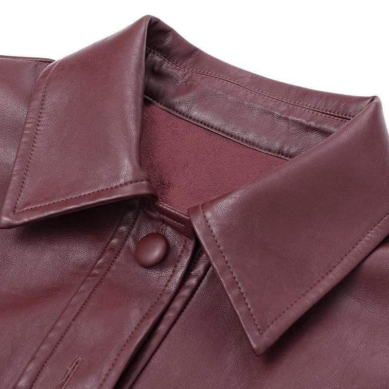 lapel long sleeve jacket