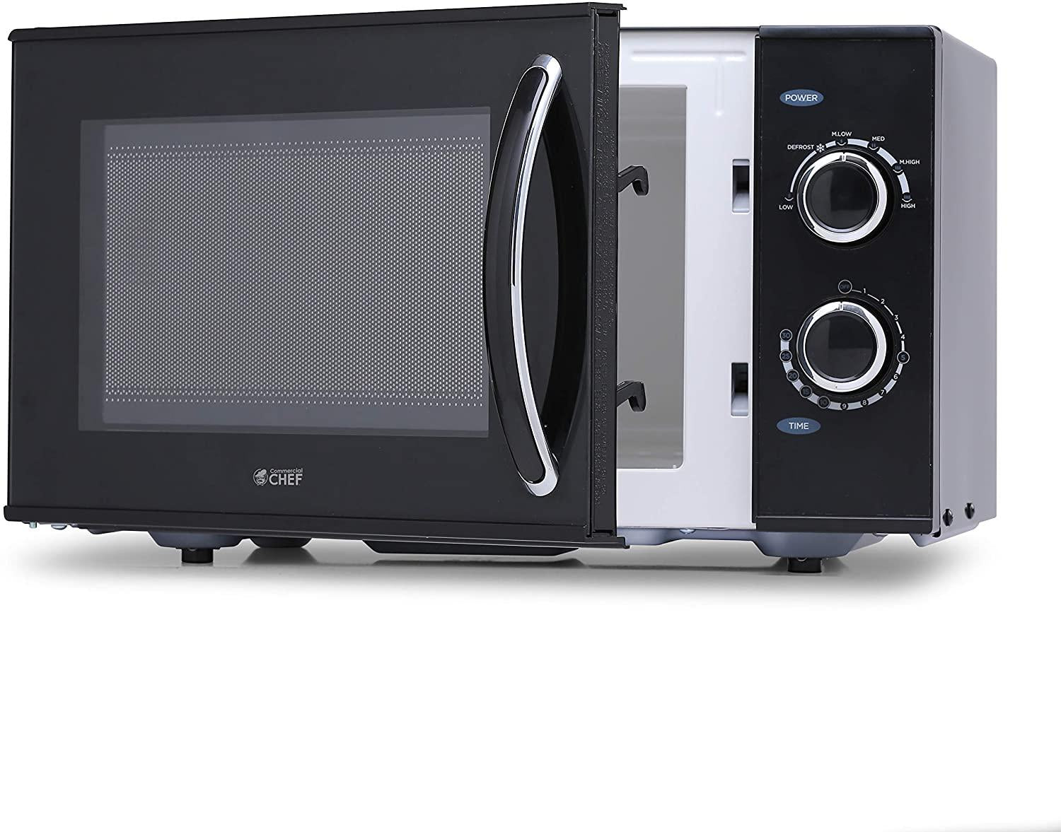 Commercial Chef Counter Top Rotary Microwave Oven 0.9 Cubic Feet, 900 Watt, Black, CHMH900B