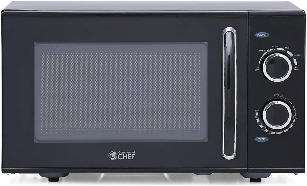Commercial Chef Counter Top Rotary Microwave Oven 0.9 Cubic Feet, 900 Watt, Black, CHMH900B