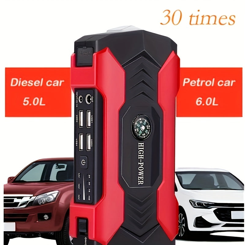 12V 200A Car Jump Starter, Portable Power Bank Starting Device, Diesel Petrol Powered 8000mAh Power Charger For Car Battery Booster