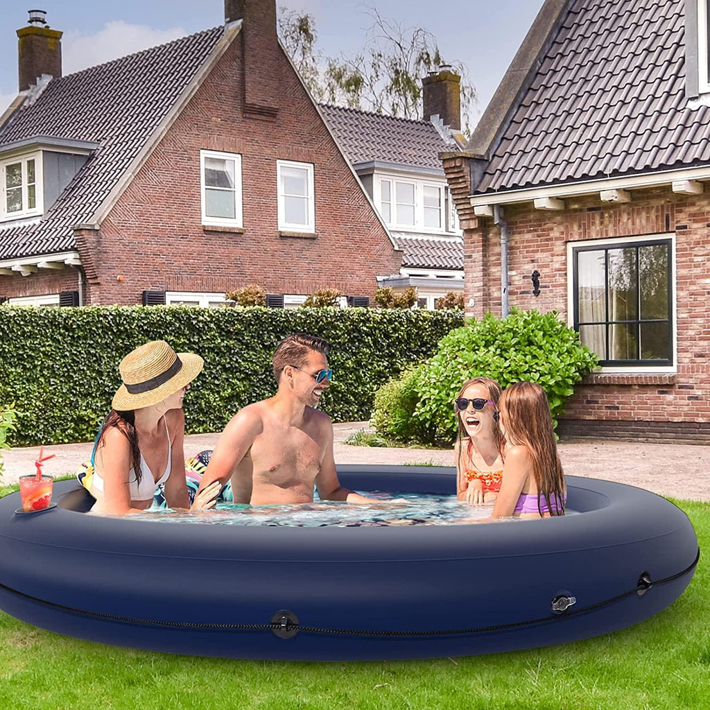lusvnex tanning pool lounger float, suntan tub for sunbathing, inflatable pool floats adult size for outdoor, backyard, swimming pool