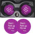 8sanlione 2 Pack Car Cup Holder Coasters, 2.75 Inch Non-Slip PVC Insert Cup Coaster, Anti-Scratch Auto Cup Mats for Women Men, Vehicle Interior Accessories for Car, SUV, Truck (D Purple/2PCS)