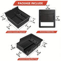 3PCS Center Console Organizer Tray Fit For Tesla Model 3/Y 2023 2023 2023 Armrest Hidden Cubby Drawer StoraBox Interior Accessories (Flocked)