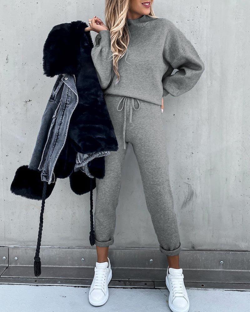 Fashion Solid Color Home Suit