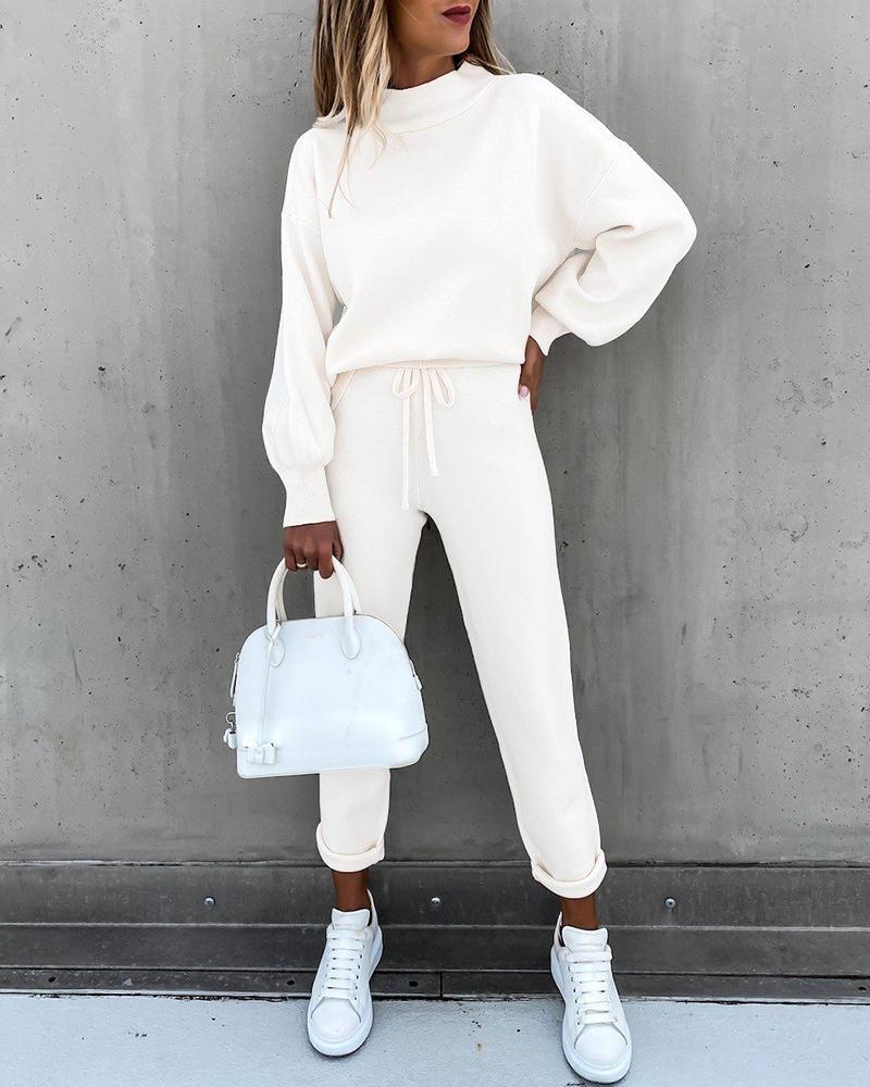 Fashion Solid Color Home Suit