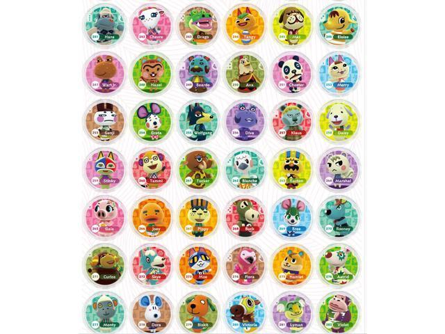 Animal Crossing - 100Pcs Third Set NFC PVC TAG Round Cards Villager Cards for  Switch AMIIBO WII U(NO 201-300)