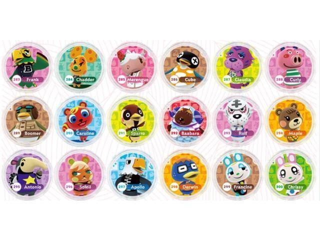 Animal Crossing - 100Pcs Third Set NFC PVC TAG Round Cards Villager Cards for  Switch AMIIBO WII U(NO 201-300)